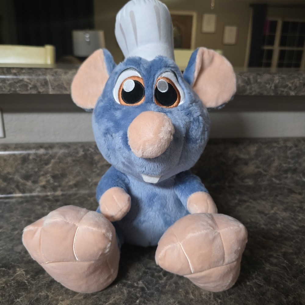 Disney Pixar Big Feet Plush 16" Ratatouille Chef Remy Cooking Rat From Movie